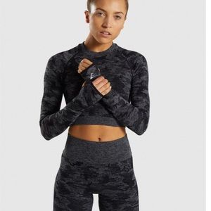 Gymshark camo seamless longsleeve / black